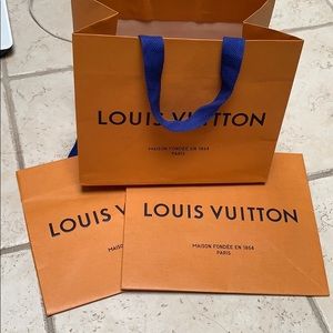 Bundle of 3 Authentic Louis Vuitton Shopping Bags